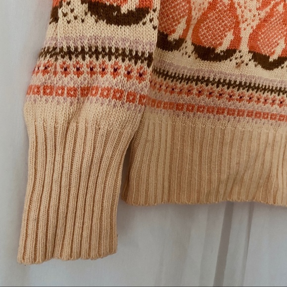 J. CREW Fair Isle Pear Pattern Turtleneck Sweater - Picture 3 of 5